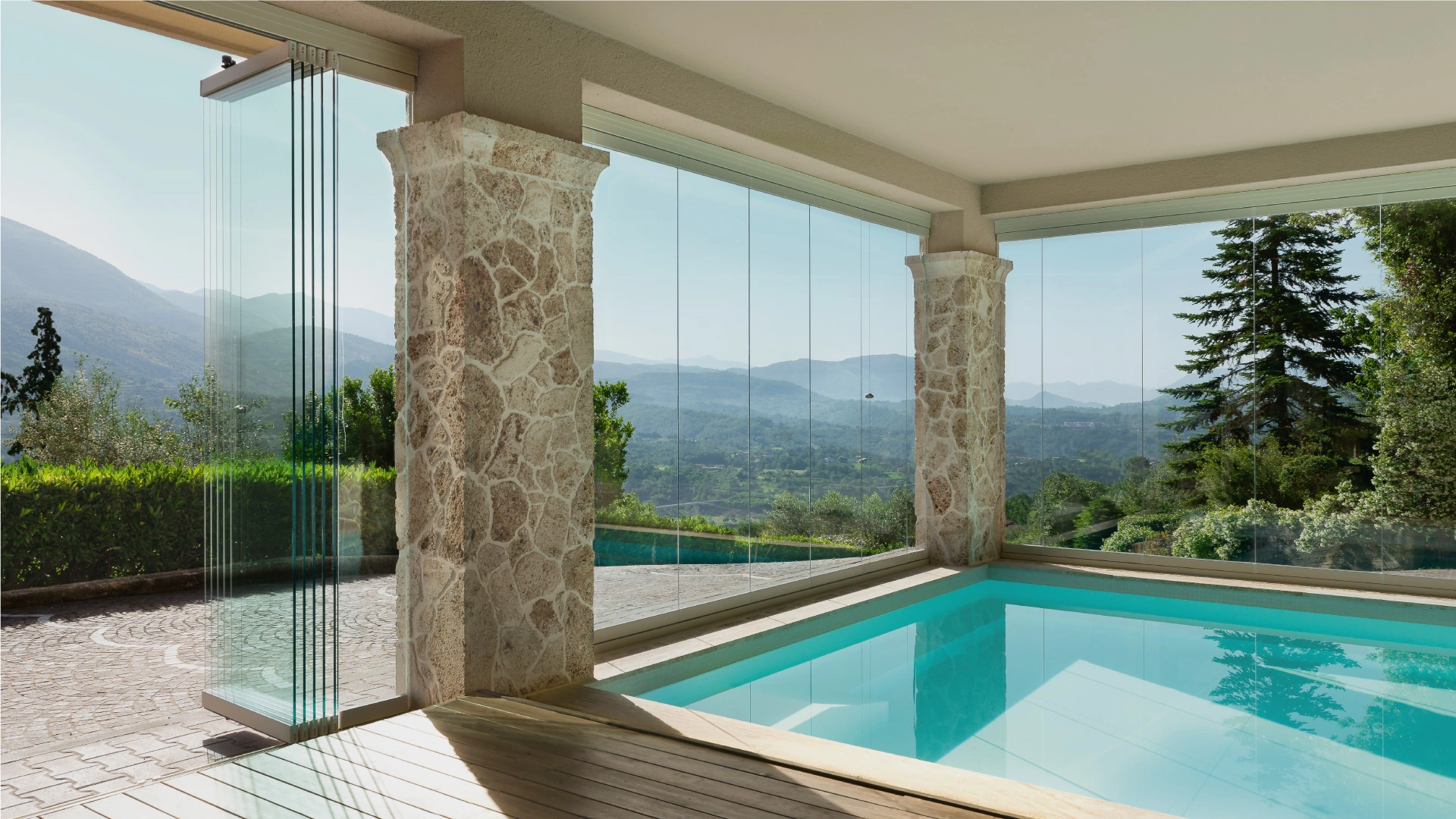 Folding glass